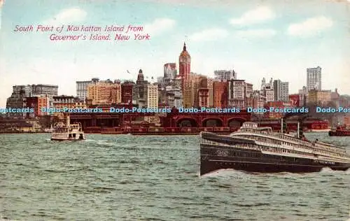 R428550 New York South Point of Manhattan Island From Governor Island A C Bossel