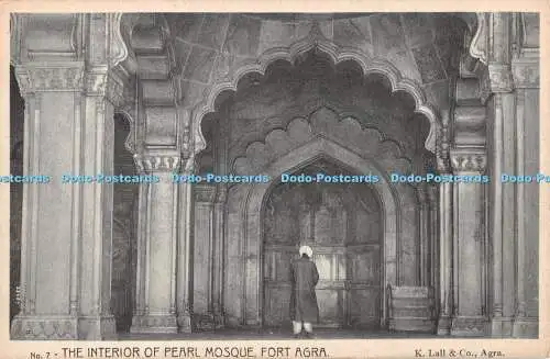 R429418 Nr 7 Das Innere der Perlenmoschee Fort Agra K Lall