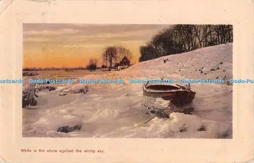 R429917 Weiß ist das Ufer gegen den winterlichen Himmel Boot Wildt und Kray Serie 151