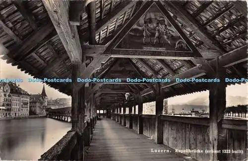 R430065 Luzern Kapellbrücke Erbaut 1333 gebaut x 3060 Photoglob Wehrli A G