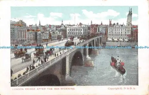 R430238 London Bridge nach der Verbreiterung von 1904 G D und D L 1904