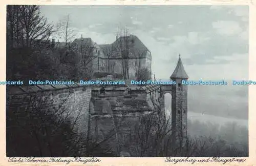 R430334 Sachs Schweiz Festung Königstein Georgenburg und Hungerturm K 961