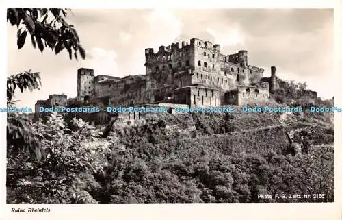 R430563 Ruine Rheinfels F G Zeitz Nr 2166 Der Deutsche Rhein