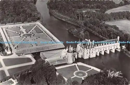 R430607 En Touraine Chenonceaux Indre et Loire Vue aerienne Ensemble du Chateau