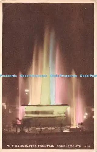 R430758 The Illuminated Fountain Bournemouth 414 J Welch 1937