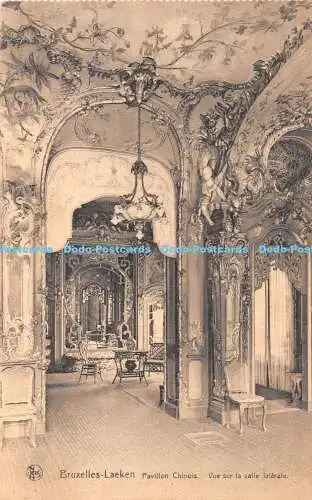 R431069 Bruxelles Laeken Pavillon Chinois Vue sur la salle laterale Edouard Nel
