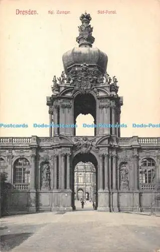 R431124 Dresden Kgl Zwinger Süd Portal 5023 Keil und Vinke