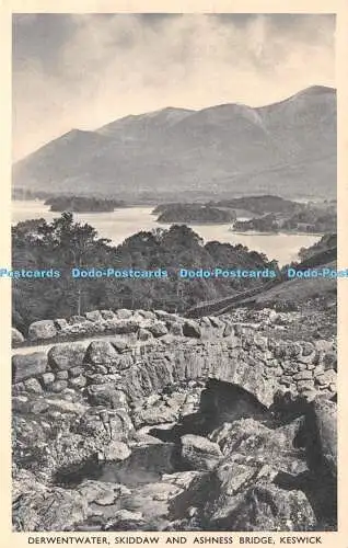 R431253 Derwentwater Skiddaw And Ashness Bridge Keswick Photogravure Series by G