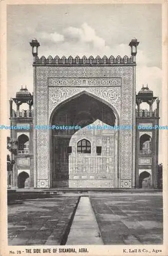 R431583 Agra The Side Gate of Sikandra K Lall No 28