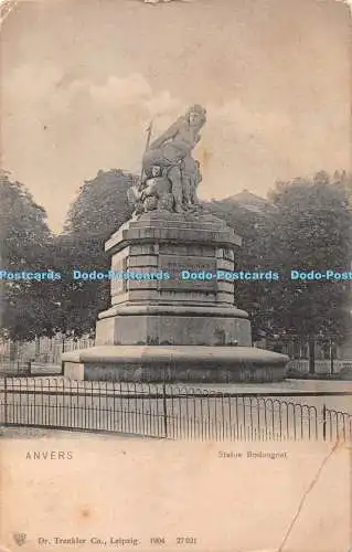 R432299 Anvers Statue Boduognat Dr Trenkler 1904