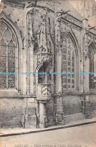 R432479 Saint Lo Chaire exterieure de l Eglise Notre Dame