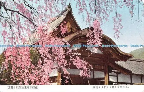 R433681 Kirschblüten Gebäude Postkarte Japan