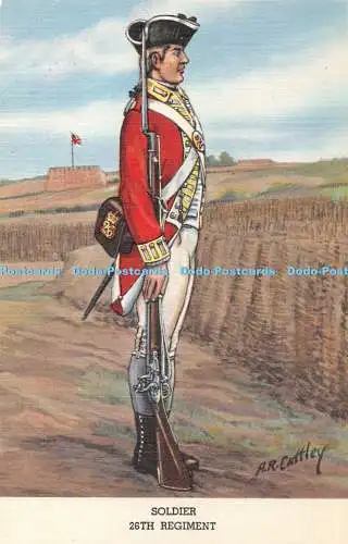 R432539 Soldat 26th Regiment A R Cattley Fort Ticonderoga Museum Curteich C T A