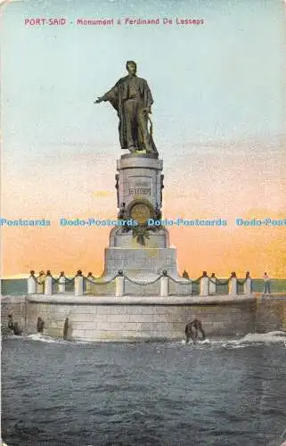R432575 Port Said Monument a Ferdinand De Lesseps Isaac Behar 40 E Berardi