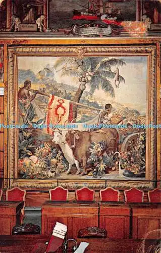 R432580 Malta Großmeister Palast Gobelins Wandteppiche im Ratssaal Malta 4