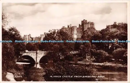 R433870 3249 Alnwick Castle from Barberry Bank Valentines RP 1950