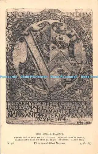 R432826 Die TongePlaque Champleve Emaille auf vergoldeten Kupferarmen von Thomas Tonge M 5