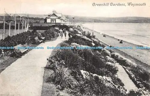 R434278 Greenhill Gardens Weymouth Valentines Serie 1911