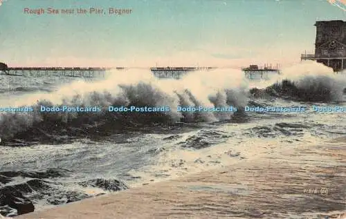 R434312 Rough Sea near the Pier Bognor 71816 Valentines Series