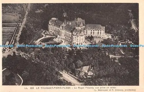 R434369 LL 308 Le Touquet Paris Plage Le Royal Picardy vue prise en avion L Debr
