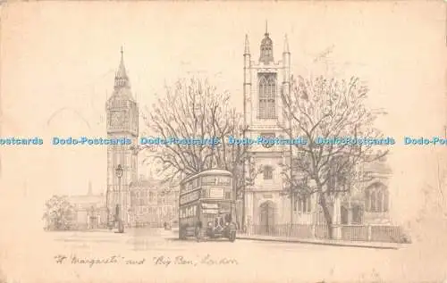R435879 London St Margaret and Big Ben 1933