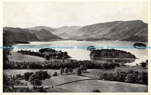 R436162 Derwentwater from Castle Hill Valentine Silveresque