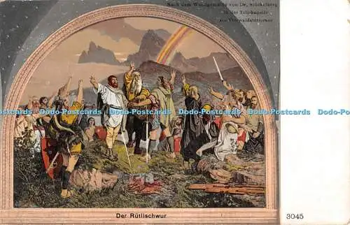 R436166 Der Rutlischwur Nach dem Wandgemalde von Dr. Stuckelberg in der Tellskape
