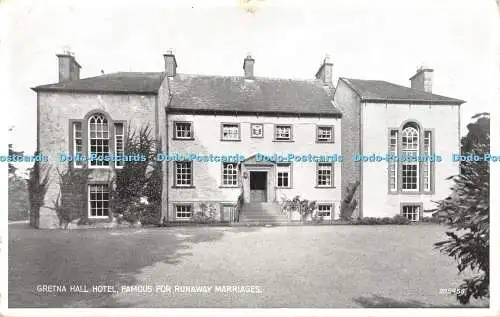 R436229 Gretna Hall Hotel Berühmt für entlaufene Ehen Valentine Silveresque