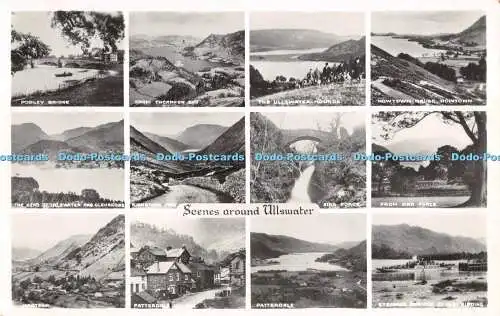 R438614 Szenen rund um die Ullswater Pooley Brücke Die Ullswater Hügel G P Abraham M