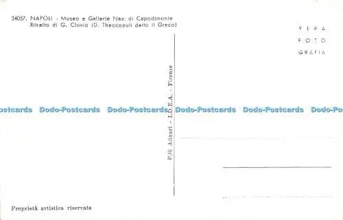 R438657 Napoli Museo e Gallerie Naz di Capodimonte Ritratto di G Clovio D Theoco
