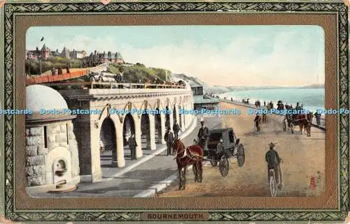 R436691 Bournemouth The Undercliff Drive Tuck Framed Gem Glosso Series I Postcar