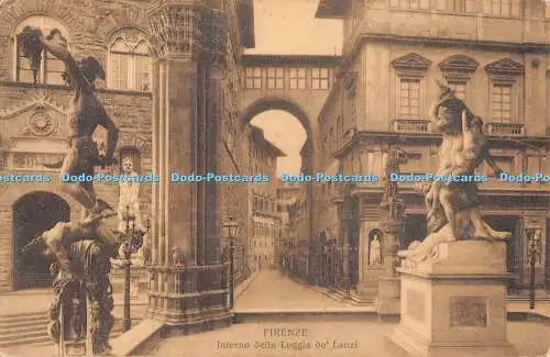 R435348 Firenze Interno della Loggia de Lanzi G Modiano 1917