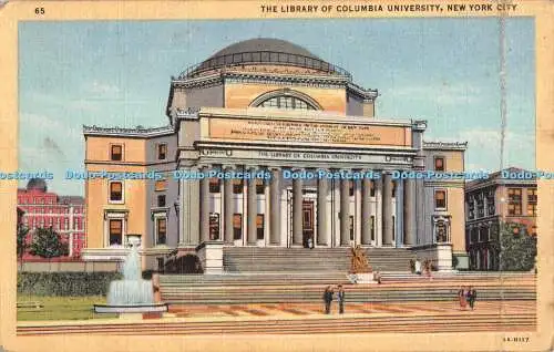 R435413 New York City The Library of Columbia University Alfred Mainzer C T Art