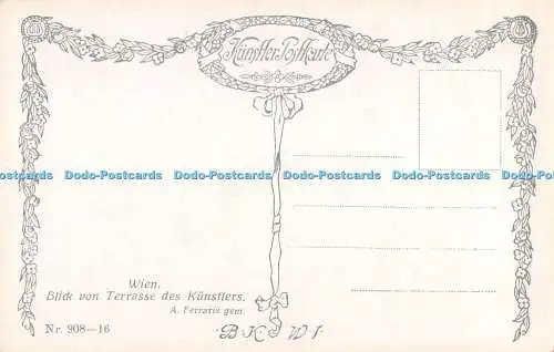 R435481 Wien Blick von Terrasse des Kunstlers A Ferraris B K W I Nr 908 16