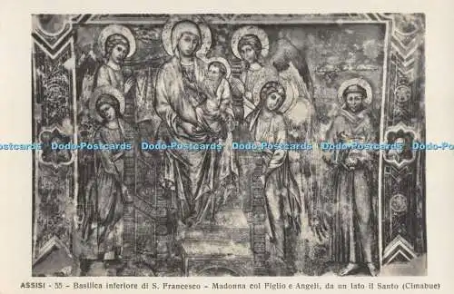 R439007 Assisi Basilica inferiore di S Francesco Madonna col Figlio e Angeli da