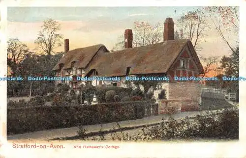 R439113 Stratford on Avon Ann Hathaway Cottage Bild Briefpapier Pfau Auto