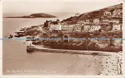 R441514 Looe The Beach and Hannafore Point Photo Precision English Series Genuin