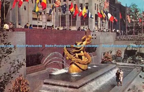 R435665 Prometheus Statue Karte Kneipe Farbbild 1964