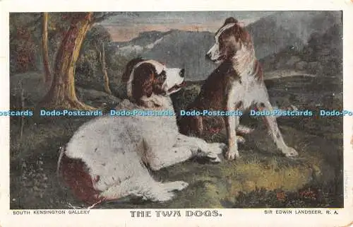 R435705 South Kensington Gallery The Twa Dogs G D and D L Sir Edwin Landseer