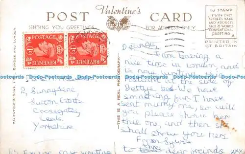R437549 Big Ben Westminster London G 5795 Valentines RP 1960