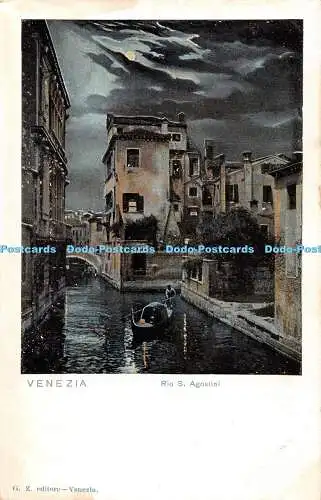 R437579 Venezia Rio S Agostini G Z editore NB Sul lato anteriore della presentte