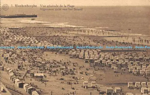 R439662 Blankenberghe Vue generale de la Plage Albert A Dohmen