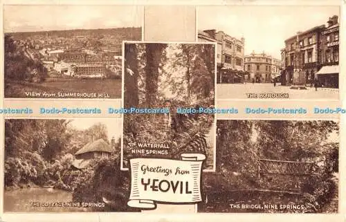 R439684 Grüße aus Yeovil The Borough The Bridge Nine Springs Photochrom Mul