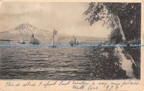 R442118 Szene in Point Defiance Park Beginn Bay und Mt Tacoma Tacoma Wash