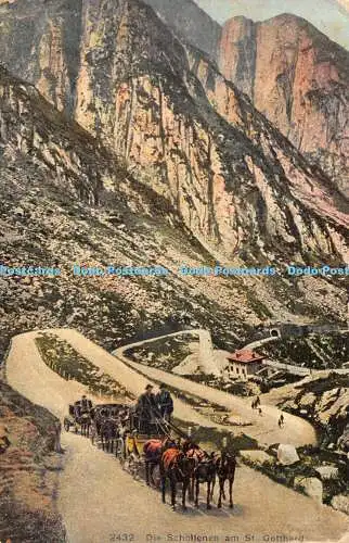 R437896 2432 Die Schollenen am St Gotthard Wehrli A G Kilchberg 1909