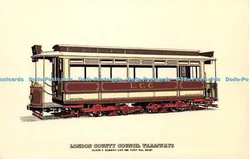 R442344 London County Council Straßenbahnen Klasse F U-Bahn Wagen Prescott Pickup A-Serie