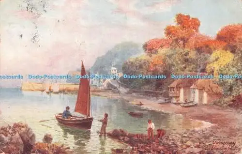 R442390 Torquay Babbacombe Bay Tuck Oilette Serie II Postkarte 7367 H B Wimbush