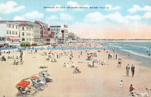 R442481 Maine Bathers at Old Orchard Beach Atlantic Postkarte