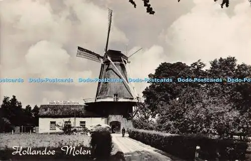 R442727 Hollandse Molen J G v Leer Postkarte