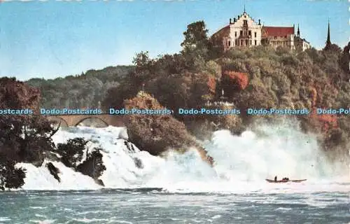 R440460 Rheinfall mit Schloss Laufen 9026 Rud Suter 1954